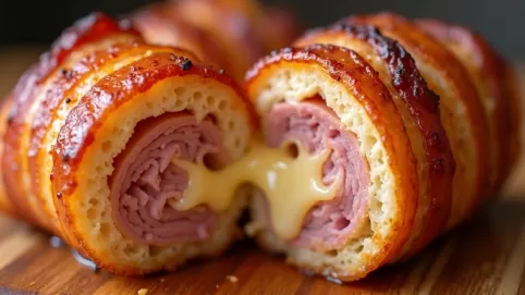 roladki schabowe z boczkiem i serem z piekarnika